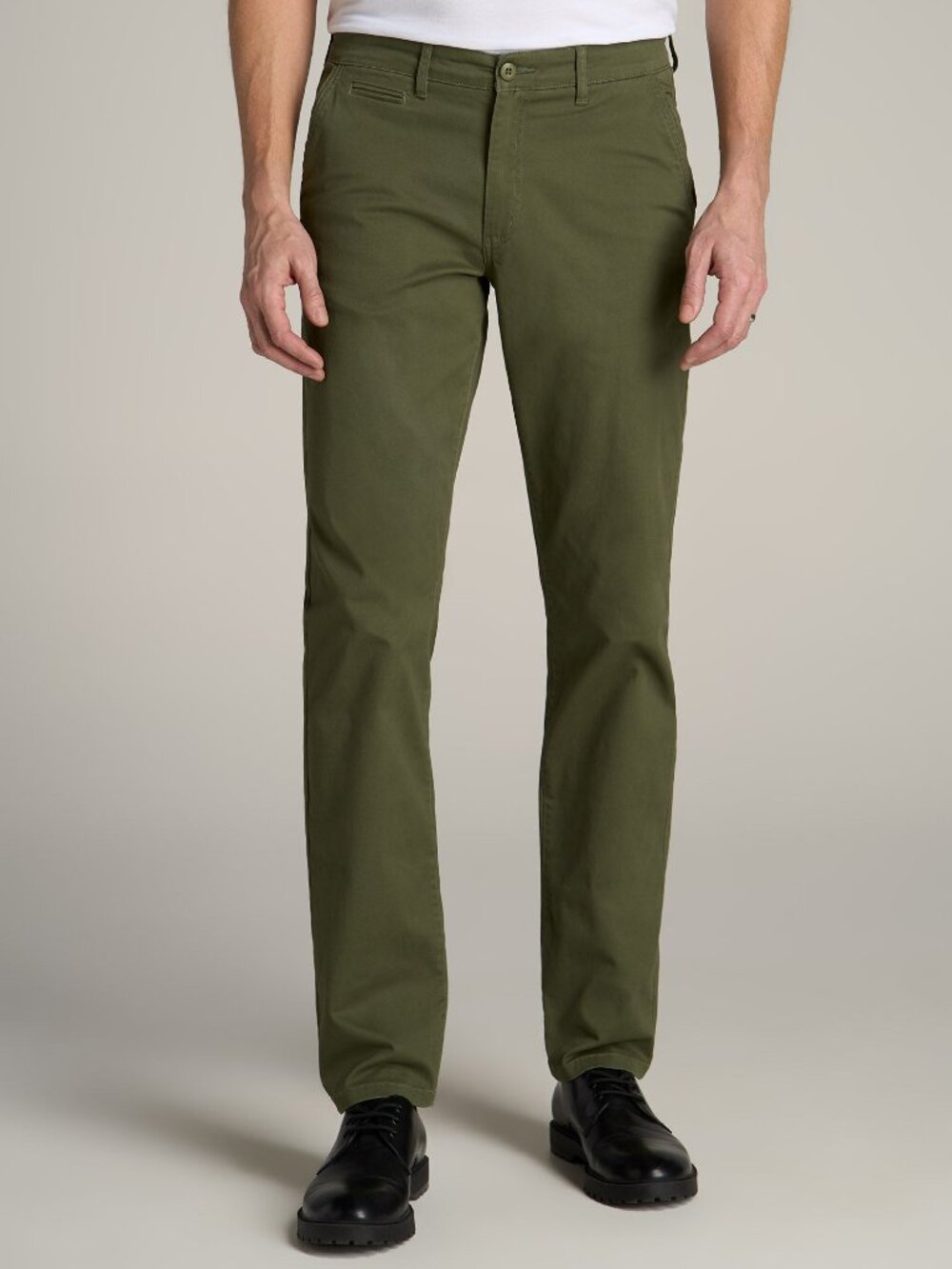 American Tall Carman TAPERED Chinos for Tall Men in Bright Olive Size 3232 / 40
